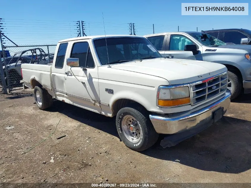 1992 Ford F150 VIN: 1FTEX15H9NKB64008 Lot: 40399267