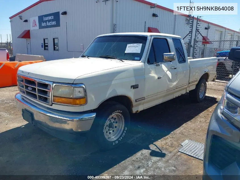 1992 Ford F150 VIN: 1FTEX15H9NKB64008 Lot: 40399267