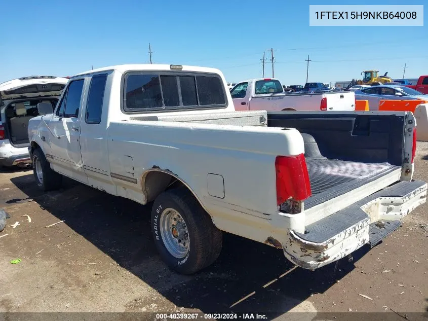 1992 Ford F150 VIN: 1FTEX15H9NKB64008 Lot: 40399267