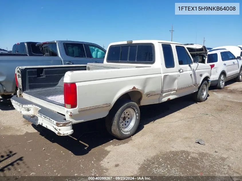 1992 Ford F150 VIN: 1FTEX15H9NKB64008 Lot: 40399267