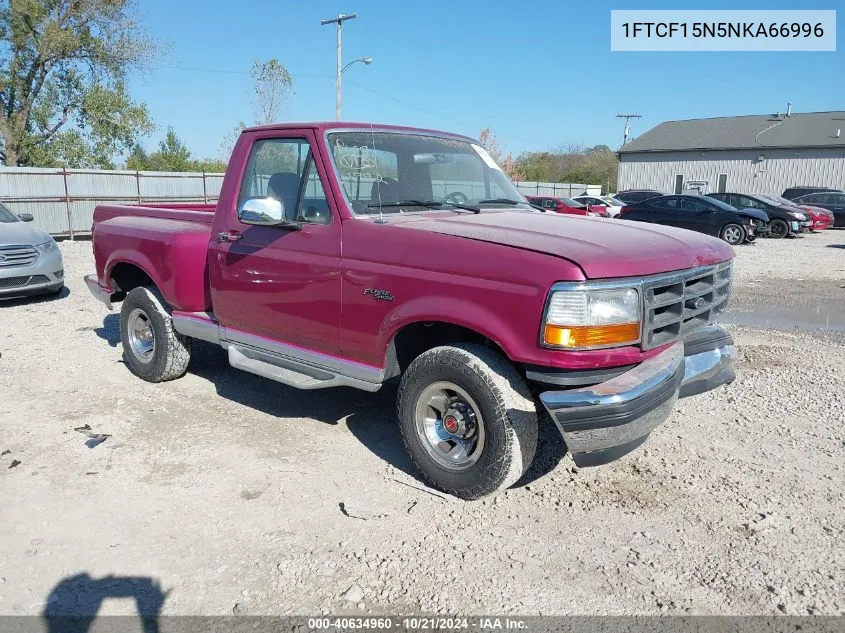 1992 Ford F150 VIN: 1FTCF15N5NKA66996 Lot: 40634960