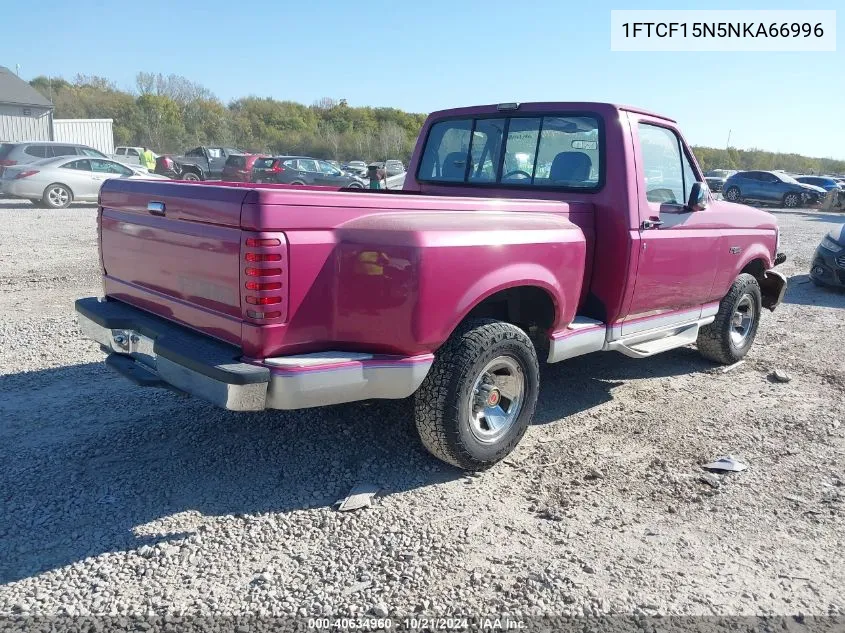 1992 Ford F150 VIN: 1FTCF15N5NKA66996 Lot: 40634960