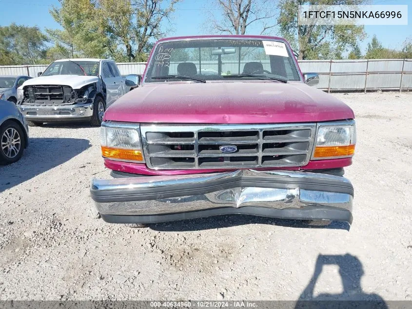 1992 Ford F150 VIN: 1FTCF15N5NKA66996 Lot: 40634960