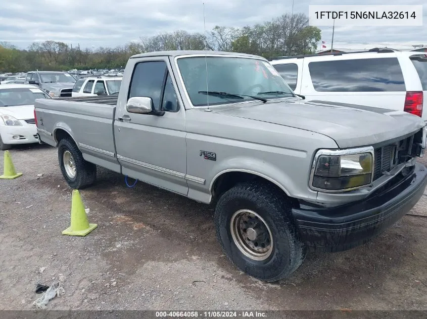 1992 Ford F150 VIN: 1FTDF15N6NLA32614 Lot: 40664058