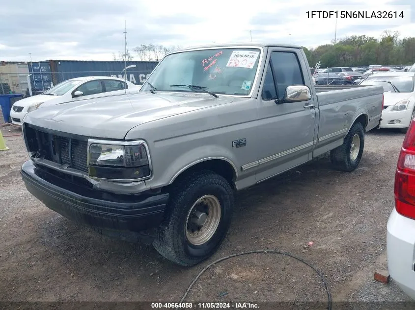 1992 Ford F150 VIN: 1FTDF15N6NLA32614 Lot: 40664058