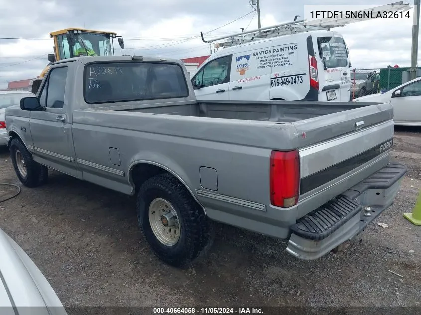 1992 Ford F150 VIN: 1FTDF15N6NLA32614 Lot: 40664058