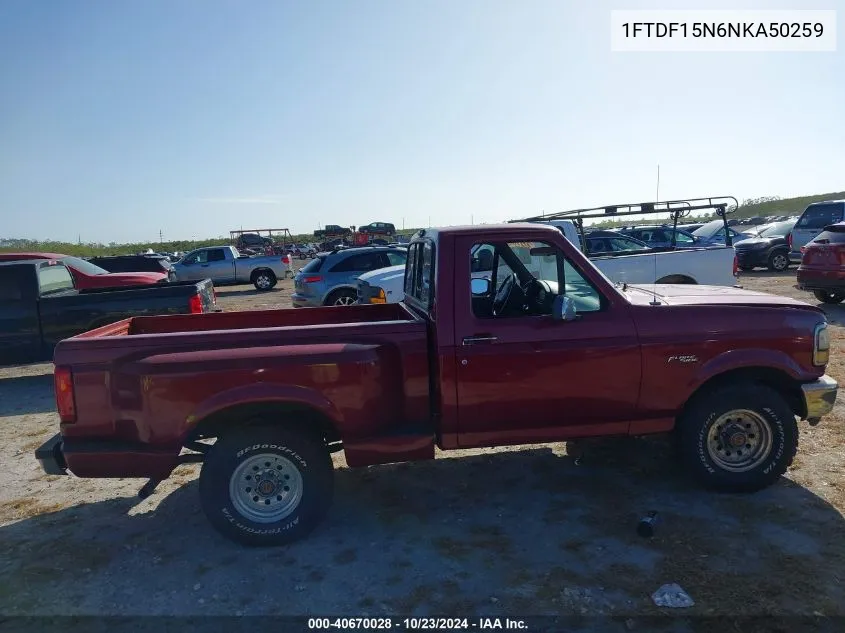 1992 Ford F150 VIN: 1FTDF15N6NKA50259 Lot: 40670028