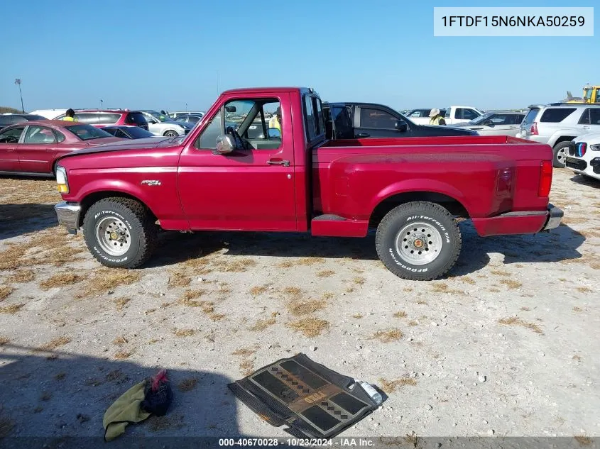 1992 Ford F150 VIN: 1FTDF15N6NKA50259 Lot: 40670028