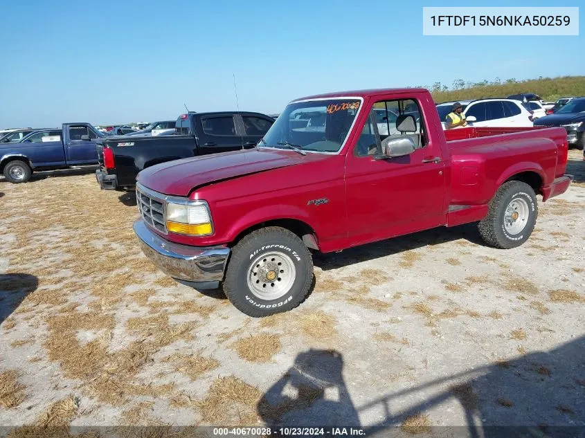 1992 Ford F150 VIN: 1FTDF15N6NKA50259 Lot: 40670028