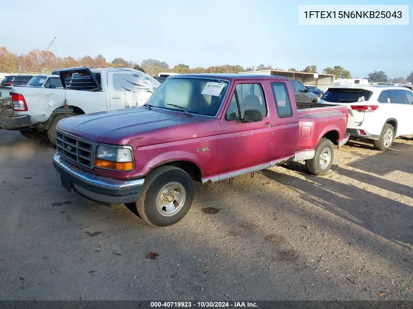 1992 Ford F150 VIN: 1FTEX15N6NKB25043 Lot: 40719923