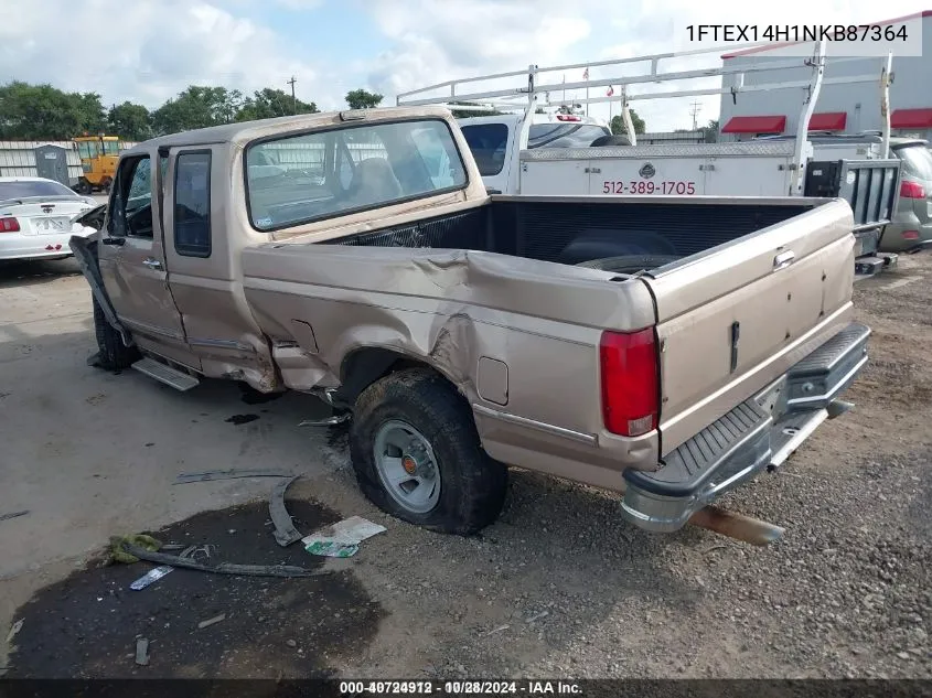 1992 Ford F150 VIN: 1FTEX14H1NKB87364 Lot: 40724912