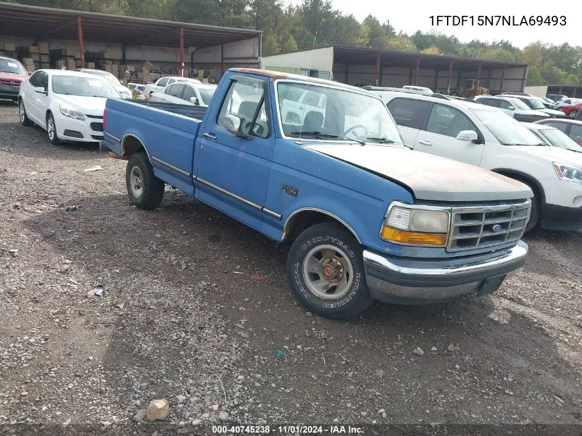 1992 Ford F150 VIN: 1FTDF15N7NLA69493 Lot: 40745238