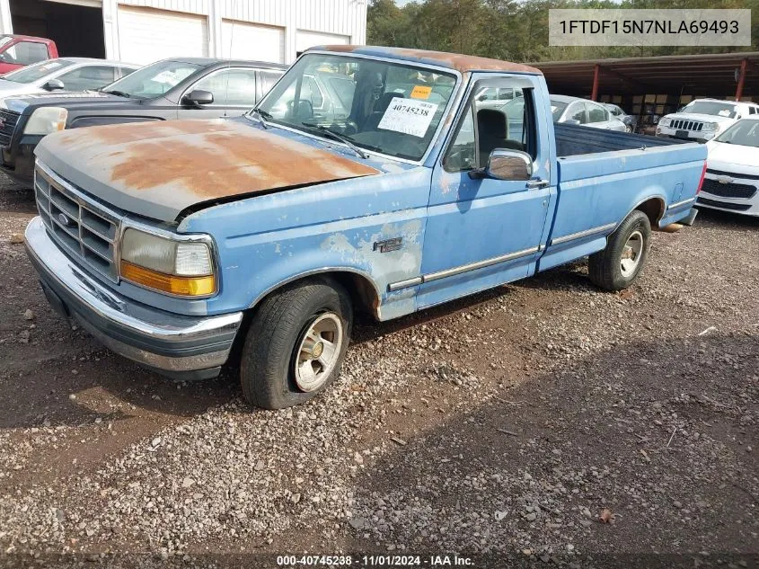 1992 Ford F150 VIN: 1FTDF15N7NLA69493 Lot: 40745238