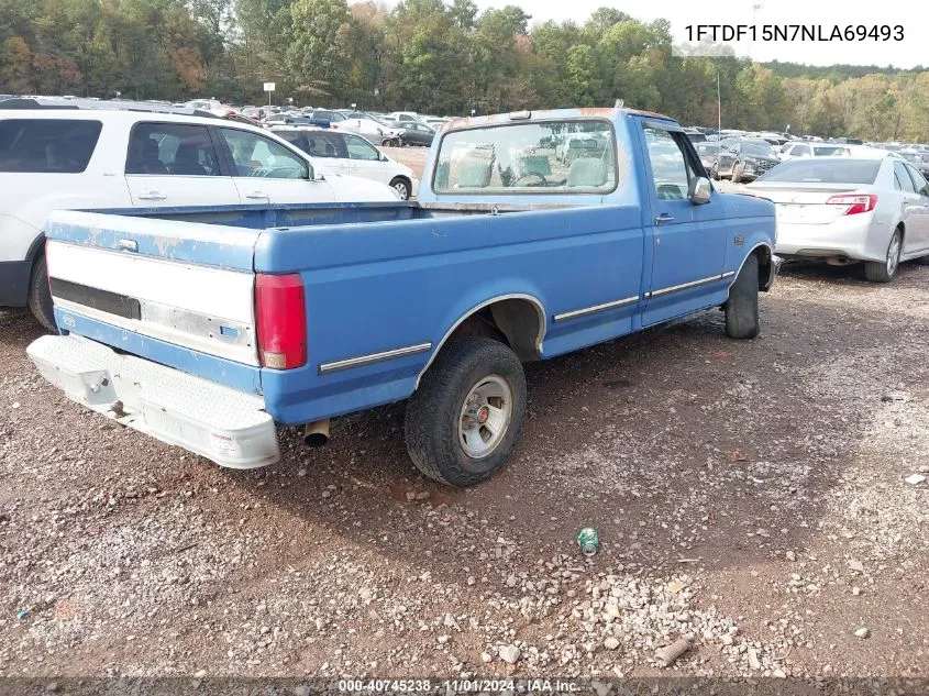 1992 Ford F150 VIN: 1FTDF15N7NLA69493 Lot: 40745238