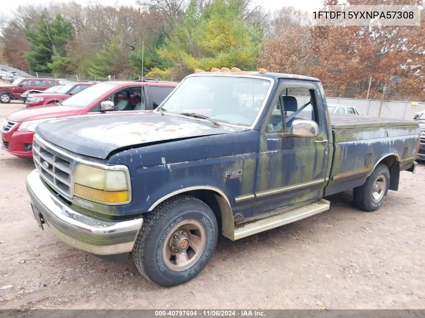 1992 Ford F150 VIN: 1FTDF15YXNPA57308 Lot: 40797604