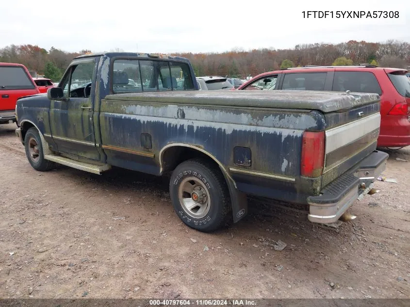 1992 Ford F150 VIN: 1FTDF15YXNPA57308 Lot: 40797604