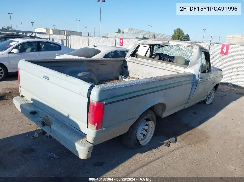 1993 Ford F150 VIN: 2FTDF15Y1PCA91996 Lot: 40187964