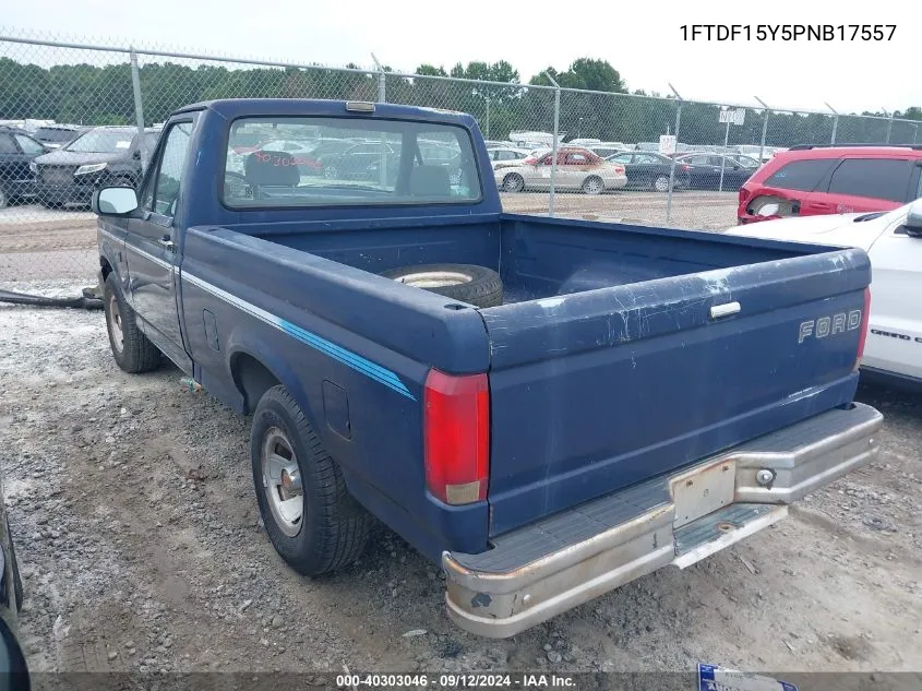 1993 Ford F150 VIN: 1FTDF15Y5PNB17557 Lot: 40303046