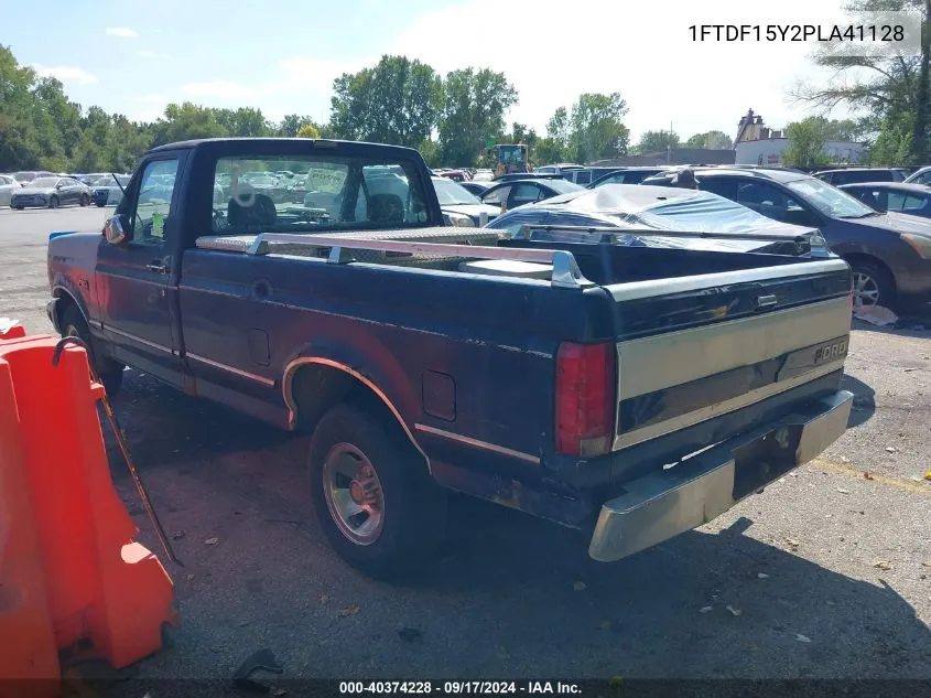 1993 Ford F150 VIN: 1FTDF15Y2PLA41128 Lot: 40374228