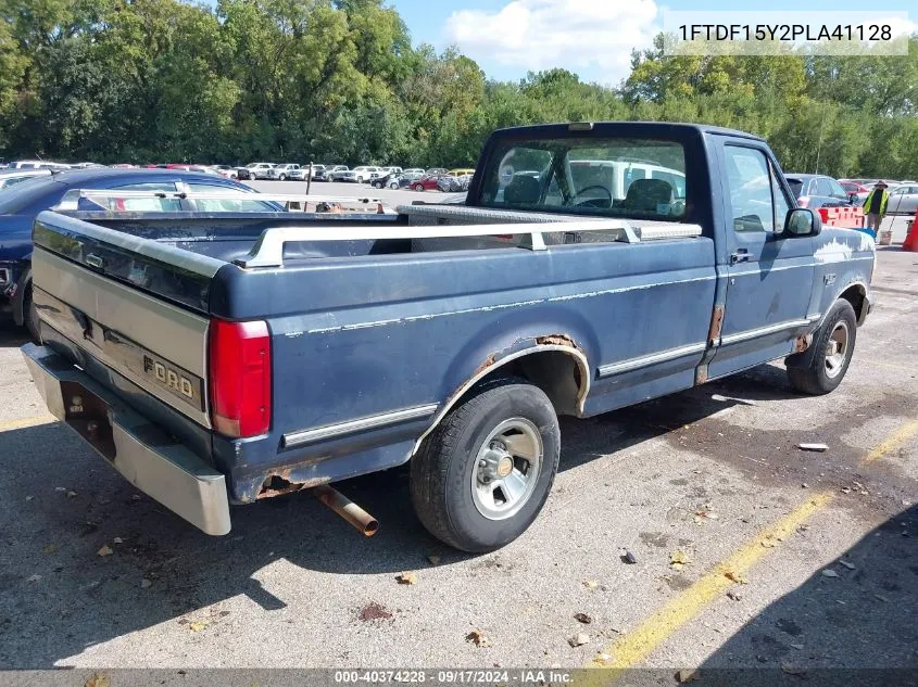 1993 Ford F150 VIN: 1FTDF15Y2PLA41128 Lot: 40374228