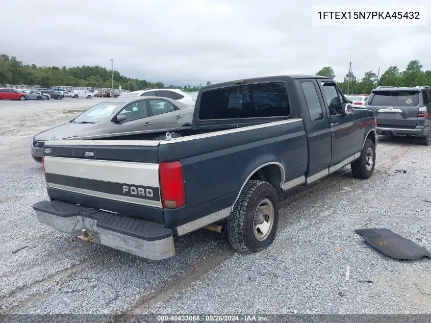 1993 Ford F150 VIN: 1FTEX15N7PKA45432 Lot: 40433065