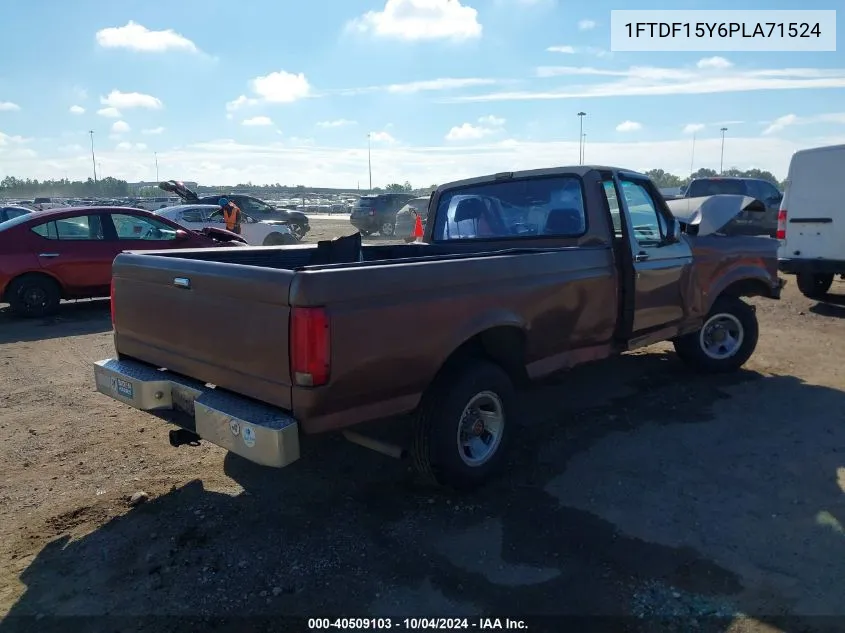 1993 Ford F150 VIN: 1FTDF15Y6PLA71524 Lot: 40509103