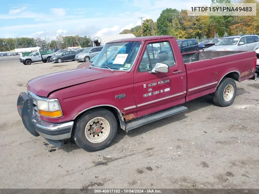 1993 Ford F150 VIN: 1FTDF15Y1PNA49483 Lot: 40517102