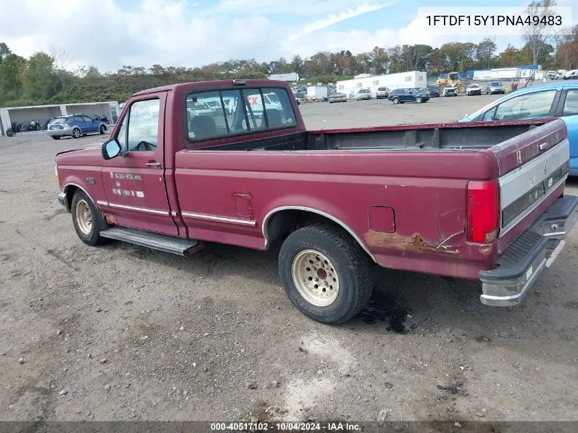 1993 Ford F150 VIN: 1FTDF15Y1PNA49483 Lot: 40517102