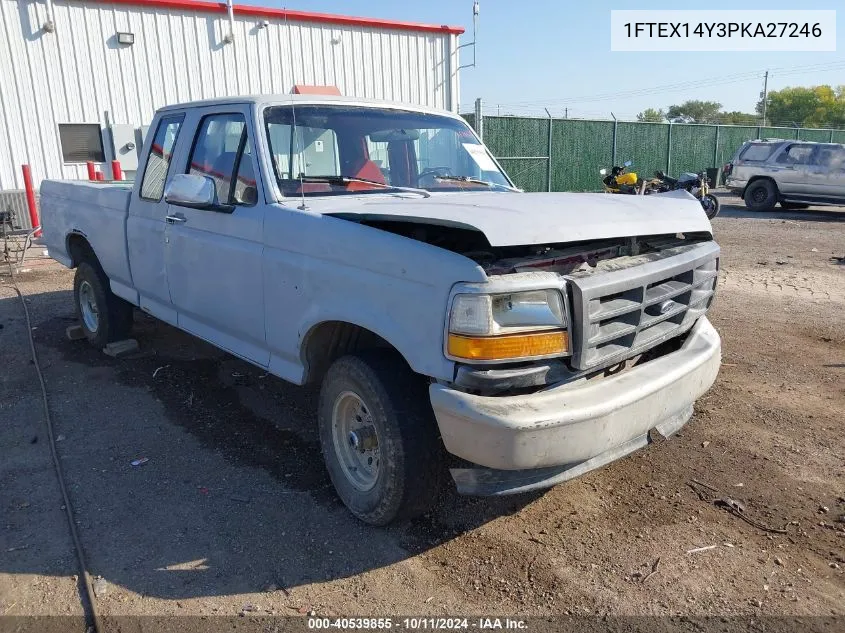 1993 Ford F150 VIN: 1FTEX14Y3PKA27246 Lot: 40539855