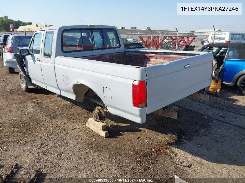 1993 Ford F150 VIN: 1FTEX14Y3PKA27246 Lot: 40539855