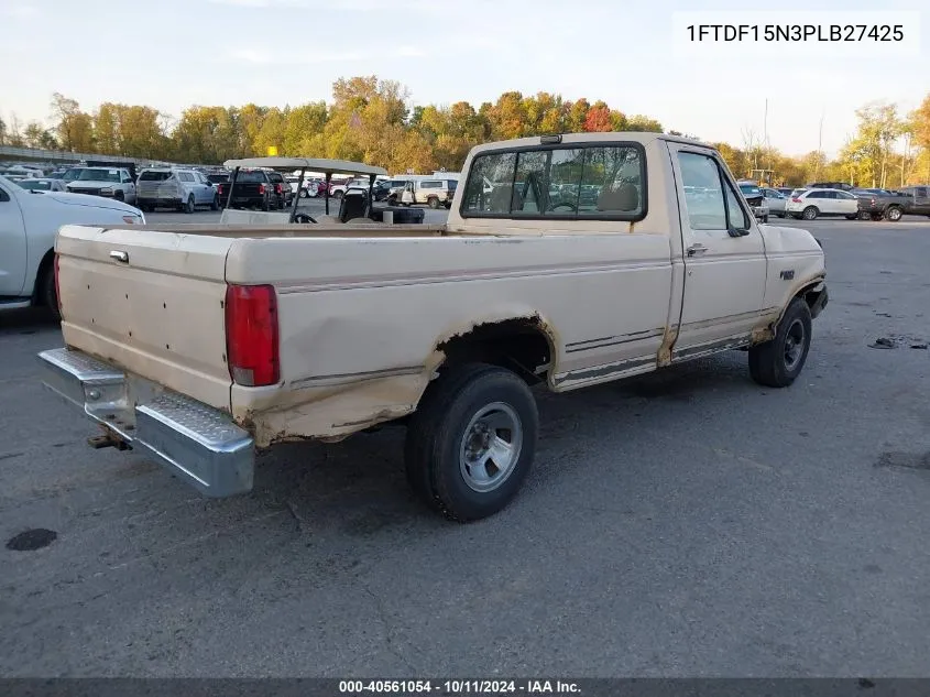 1993 Ford F150 VIN: 1FTDF15N3PLB27425 Lot: 40561054