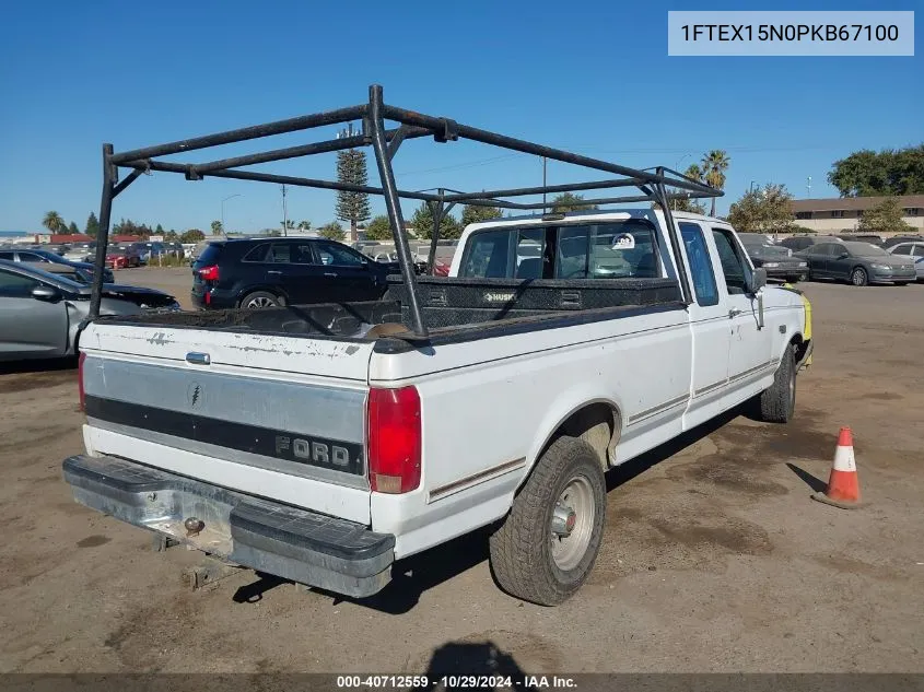 1993 Ford F150 VIN: 1FTEX15N0PKB67100 Lot: 40712559