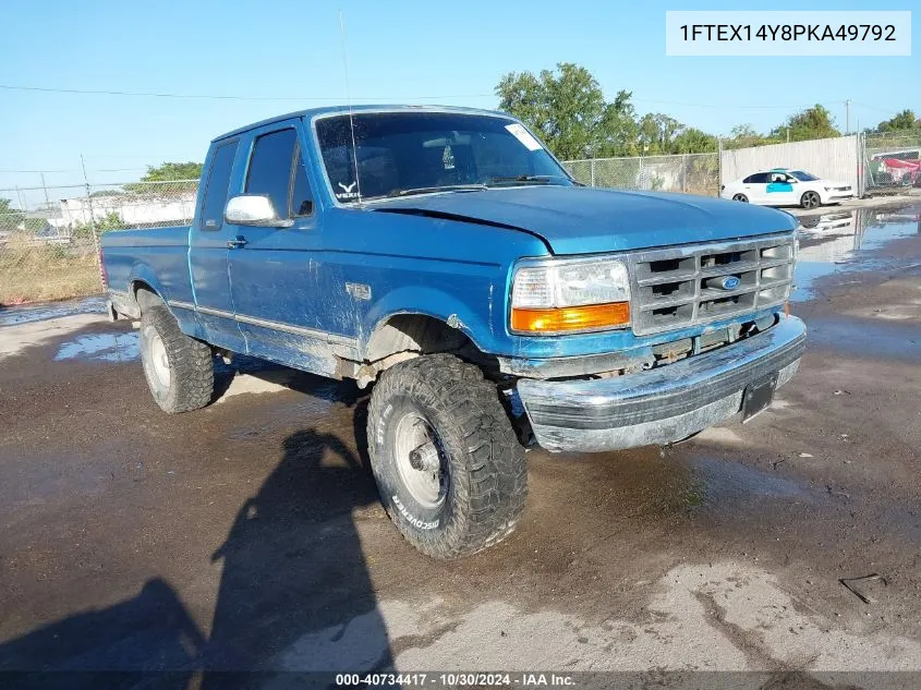 1993 Ford F150 VIN: 1FTEX14Y8PKA49792 Lot: 40734417