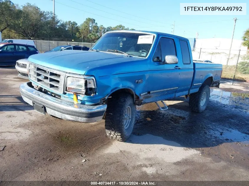 1993 Ford F150 VIN: 1FTEX14Y8PKA49792 Lot: 40734417