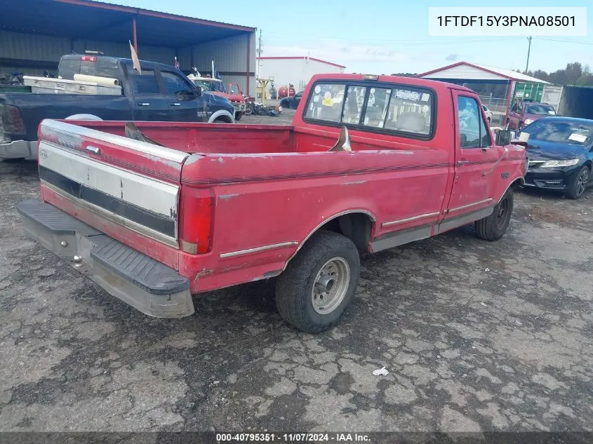 1993 Ford F150 VIN: 1FTDF15Y3PNA08501 Lot: 40795351