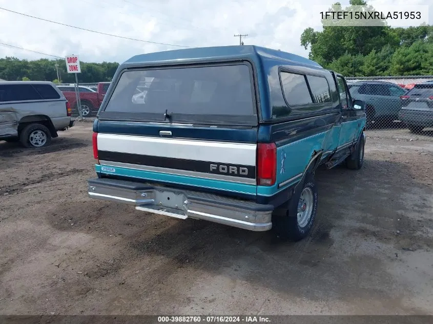 1994 Ford F150 VIN: 1FTEF15NXRLA51953 Lot: 39882760