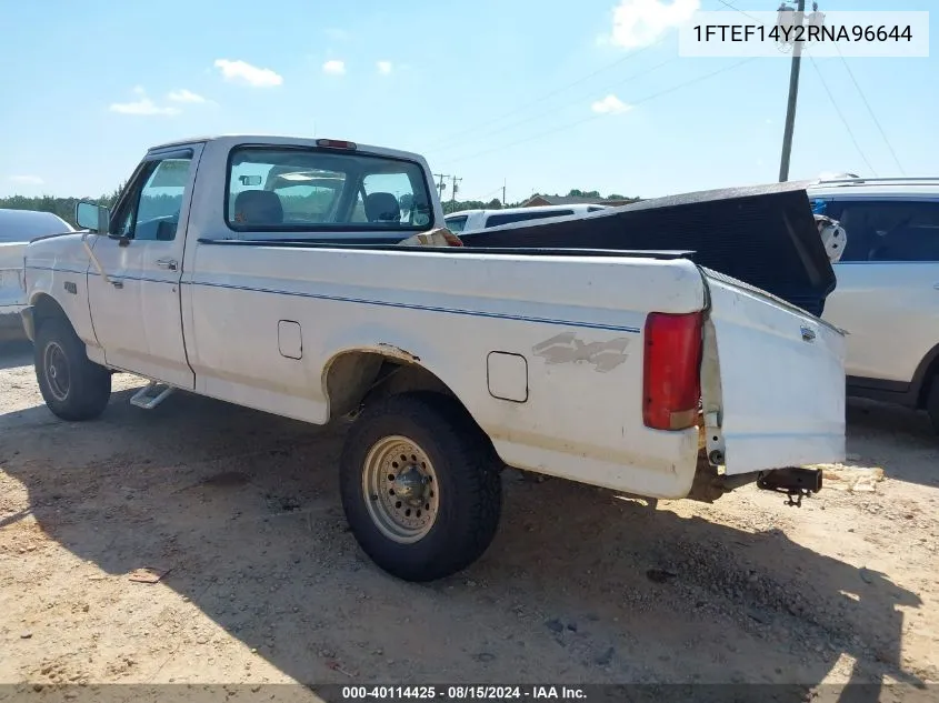 1994 Ford F150 VIN: 1FTEF14Y2RNA96644 Lot: 40114425