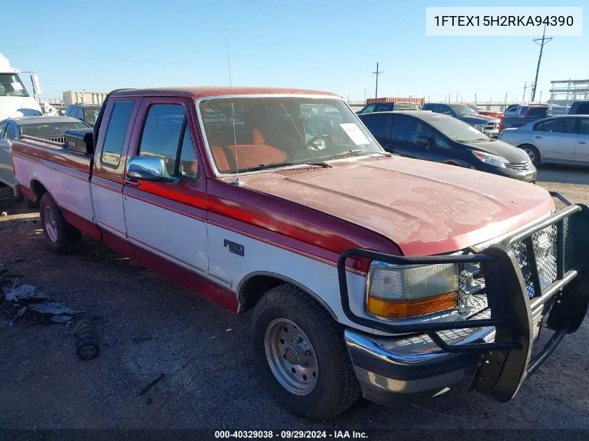 1994 Ford F150 VIN: 1FTEX15H2RKA94390 Lot: 40329038