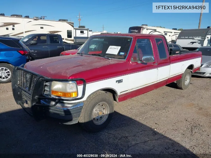 1994 Ford F150 VIN: 1FTEX15H2RKA94390 Lot: 40329038