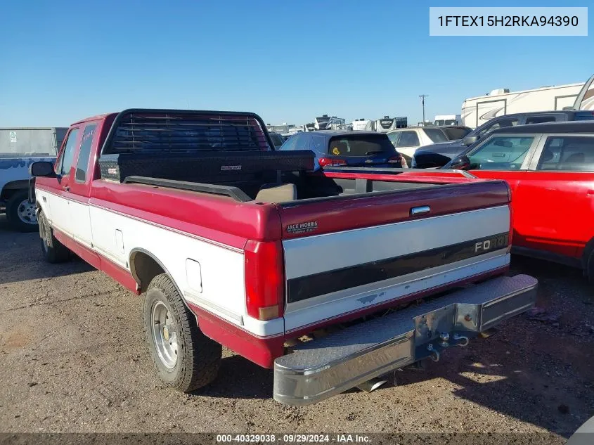 1994 Ford F150 VIN: 1FTEX15H2RKA94390 Lot: 40329038