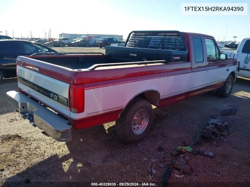 1994 Ford F150 VIN: 1FTEX15H2RKA94390 Lot: 40329038