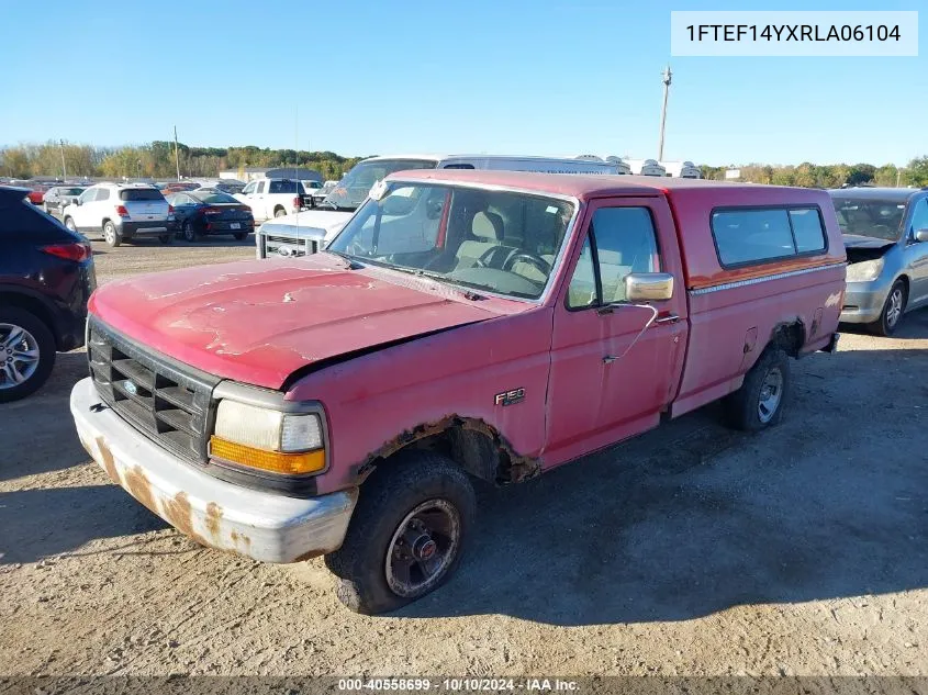 1994 Ford F150 VIN: 1FTEF14YXRLA06104 Lot: 40558699