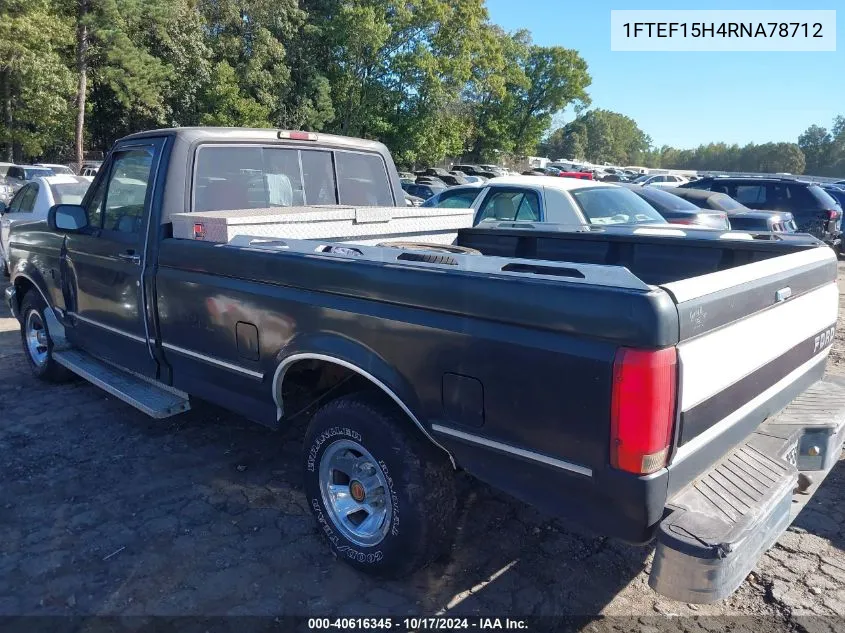 1994 Ford F150 VIN: 1FTEF15H4RNA78712 Lot: 40616345