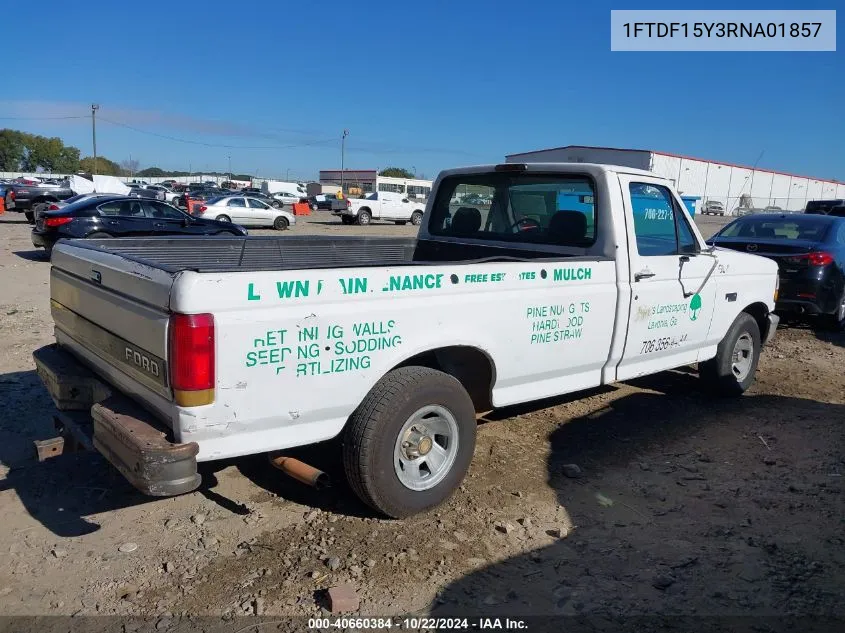 1994 Ford F150 VIN: 1FTDF15Y3RNA01857 Lot: 40660384