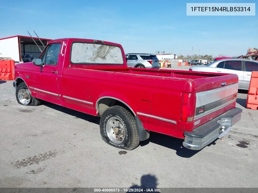 1994 Ford F150 VIN: 1FTEF15N4RLB53314 Lot: 40698573