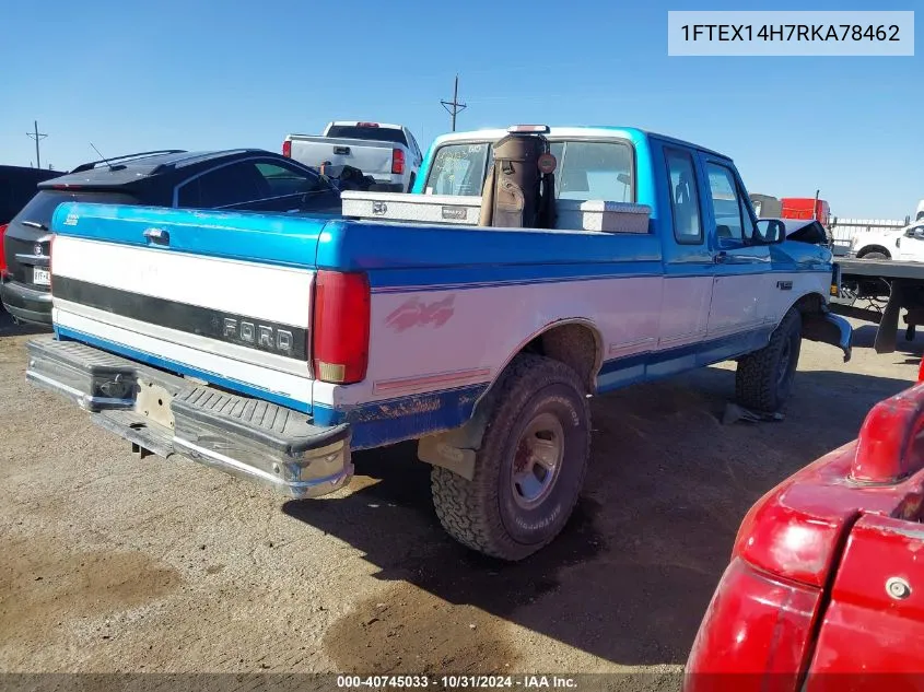 1994 Ford F150 VIN: 1FTEX14H7RKA78462 Lot: 40745033