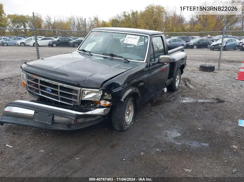 1994 Ford F150 VIN: 1FTEF15N3RNB22026 Lot: 40767453