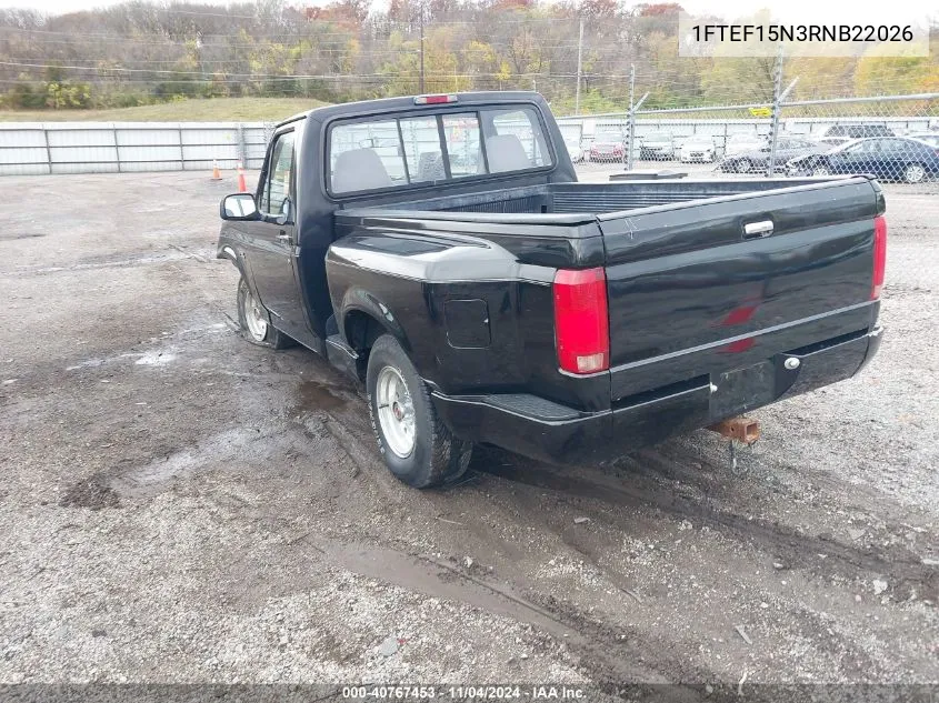 1994 Ford F150 VIN: 1FTEF15N3RNB22026 Lot: 40767453