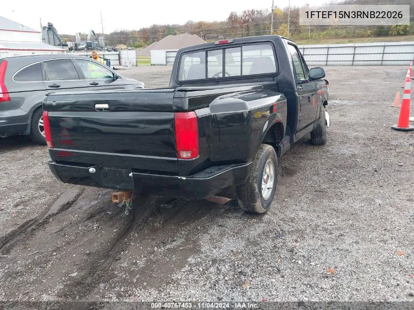 1994 Ford F150 VIN: 1FTEF15N3RNB22026 Lot: 40767453