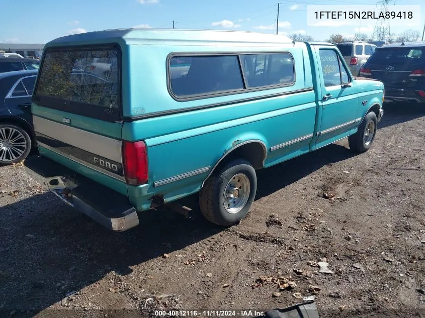 1994 Ford F150 VIN: 1FTEF15N2RLA89418 Lot: 40812116